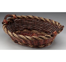  Oval Willow/Rope Tray  